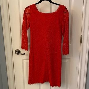 Diane von Fürstenberg Red Cocktail Dress